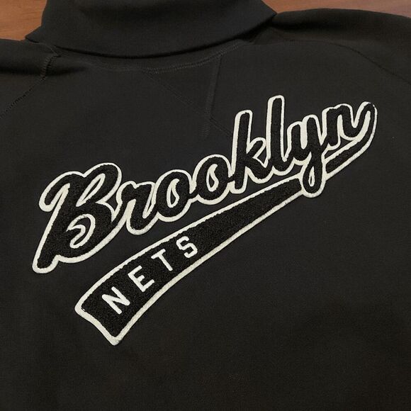 Todd Snyder X NBA Brooklyn Nets Turtleneck Sweatshirt Black Men's Size XXL - Picture 2 of 5
